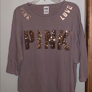 PINK glitter shirt- Size Medium